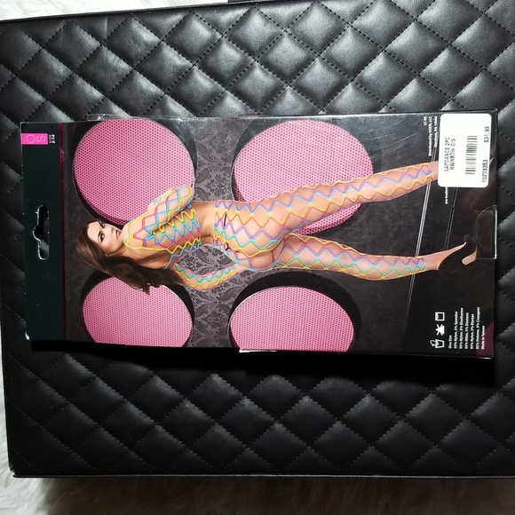 lapdance 2 pc crop top and pants, One Size, rainbow - Picture 2 of 7